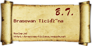 Brasovan Ticiána névjegykártya